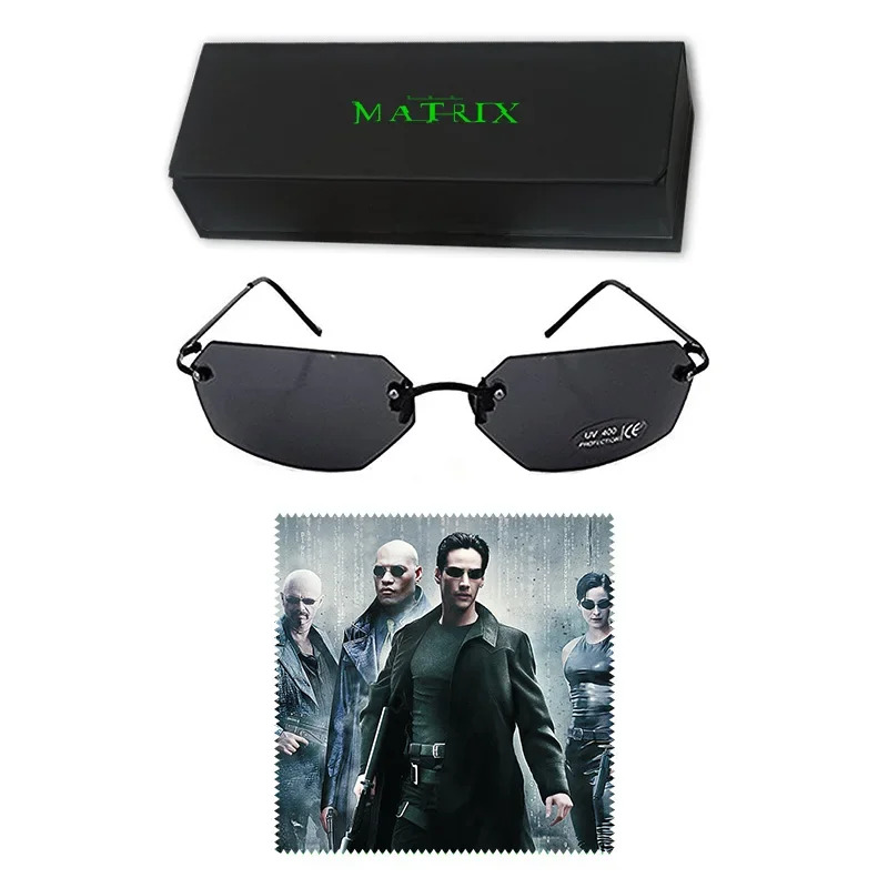 Cosplay Prop Designer - Classic Matrix Agent Smith สไตล์แว่นตากันแดดโพลาไรซ์ผู้ชาย Cool