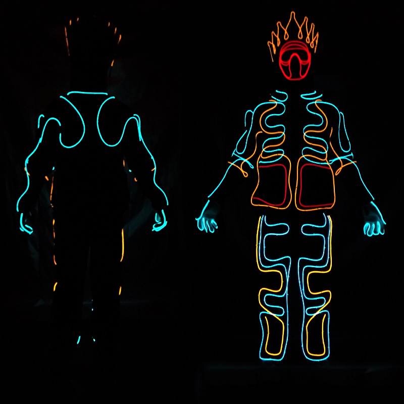 Led El Wire - เสื้อผ้าไฟ LED แบบ EL Wire สำหรับผู้ชาย