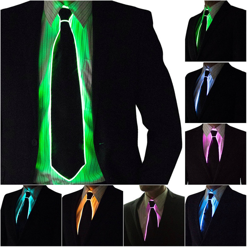 Led El Wire - ผู้ชายเรืองแสง Tie EL ลวดนีออน LED Luminous