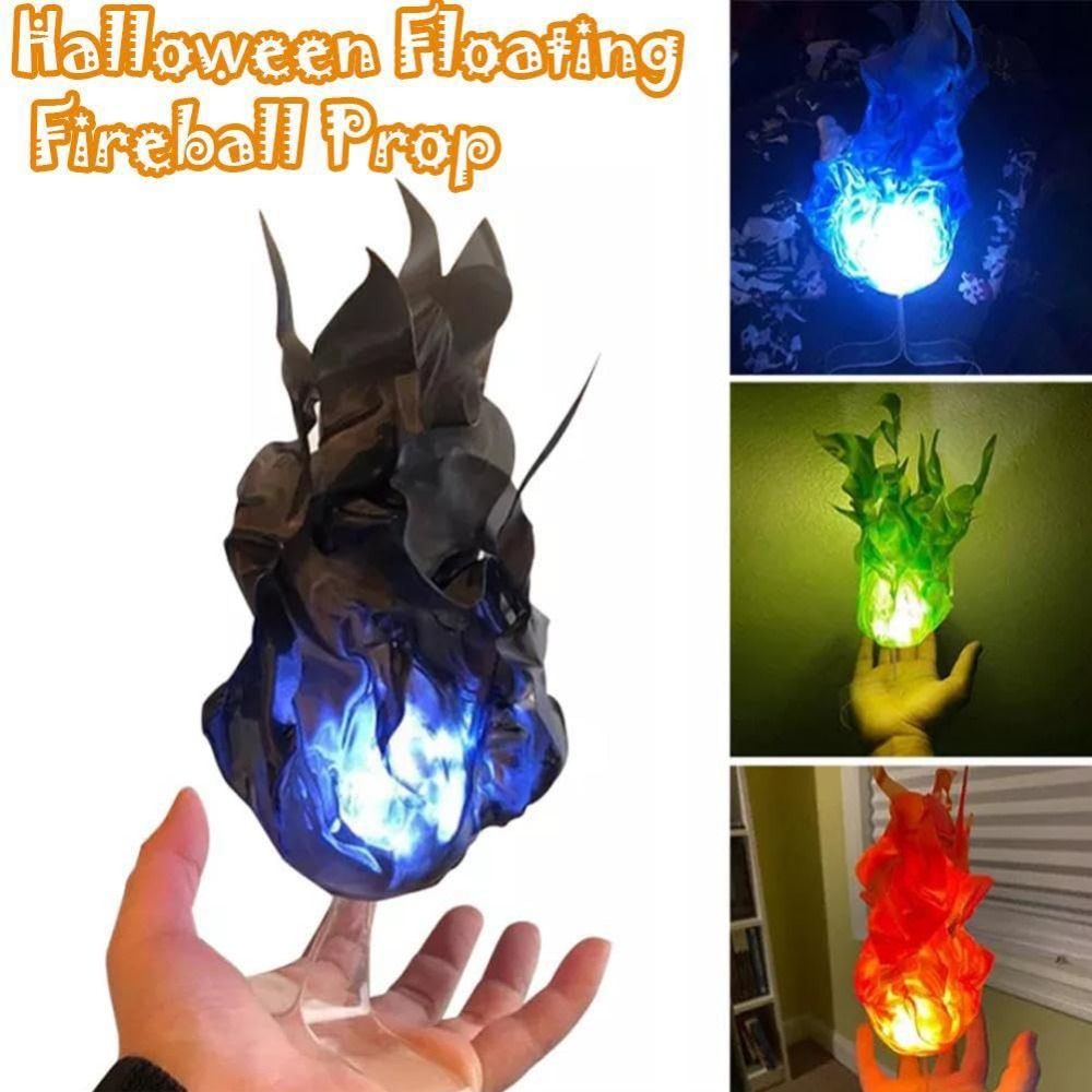 Cosplay Fireball Prop - อุปกรณ์คอสเพลย์พลุแบบลอยตัวใช้ซ้ำได้โคมไฟตกแต่งฮาโลวีนไฟผีปลอมสำหรับตกแต่งงานเลี้ยงนำมาใช้ใหม่