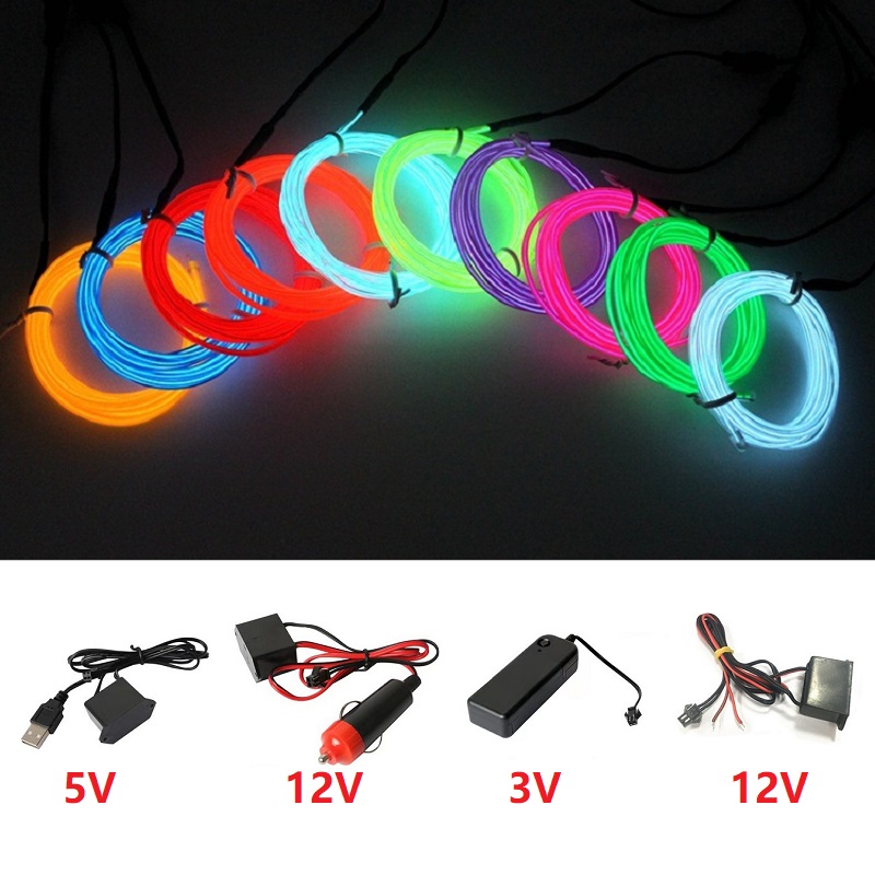 Led El Wire - 10 M/5 M/3 M/1 M 3V