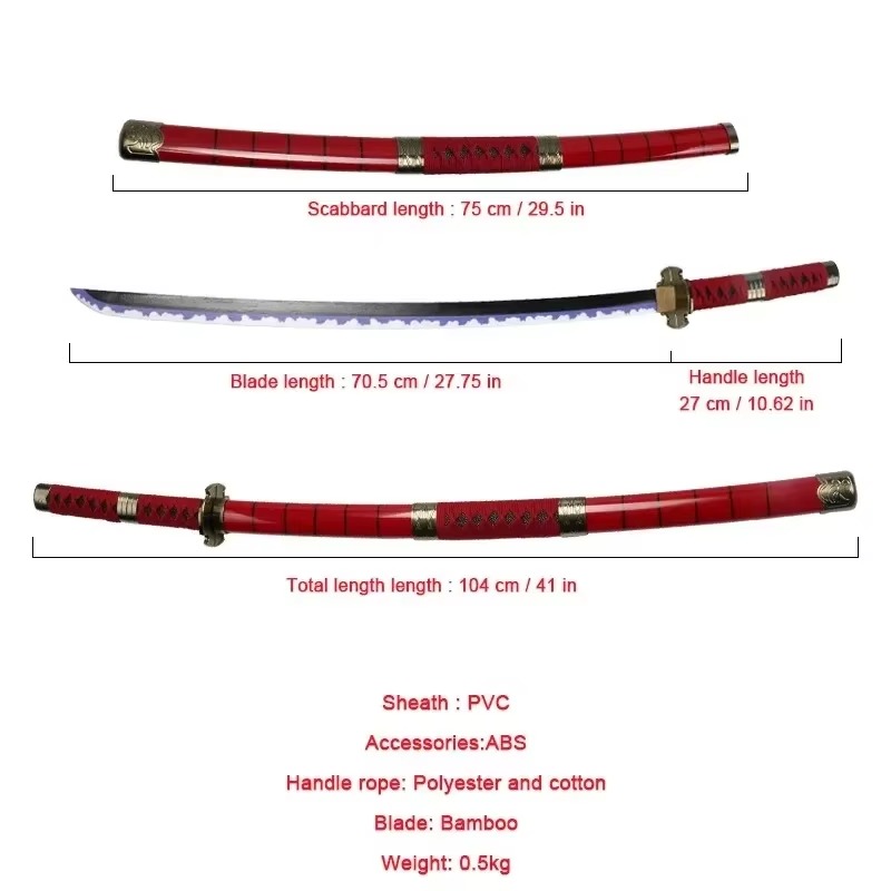 ดาบคาตานะโรโรโนอา โซโร ขนาด 40 - Cosplay Prop Katana บทวิจารณ์และราคา