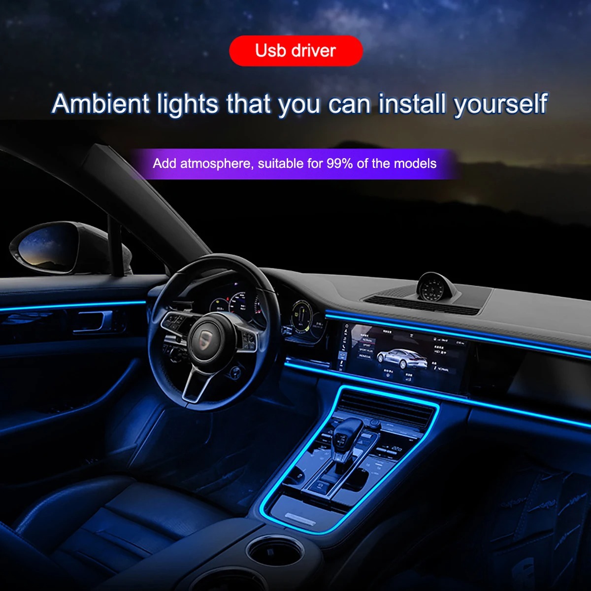 สภาพแวดล้อมรถยนต์ El ลวด LED U - Led El Wire บทวิจารณ์และราคา