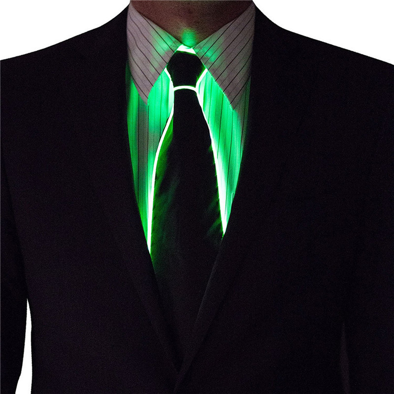 ผู้ชายเรืองแสง Tie EL ลวดนีออน - Led El Wire บทวิจารณ์และราคา