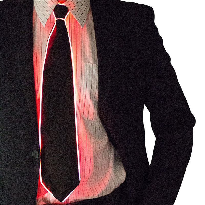 ผู้ชายเรืองแสง Tie EL ลวดนีออน - Led El Wire บทวิจารณ์และราคา