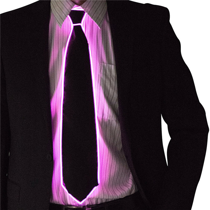 ผู้ชายเรืองแสง Tie EL ลวดนีออน - Led El Wire บทวิจารณ์และราคา